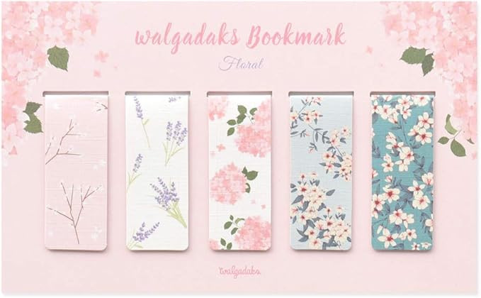 Monolike Magnetic Bookmarks Floral, Set of 5 | Amazon (US)