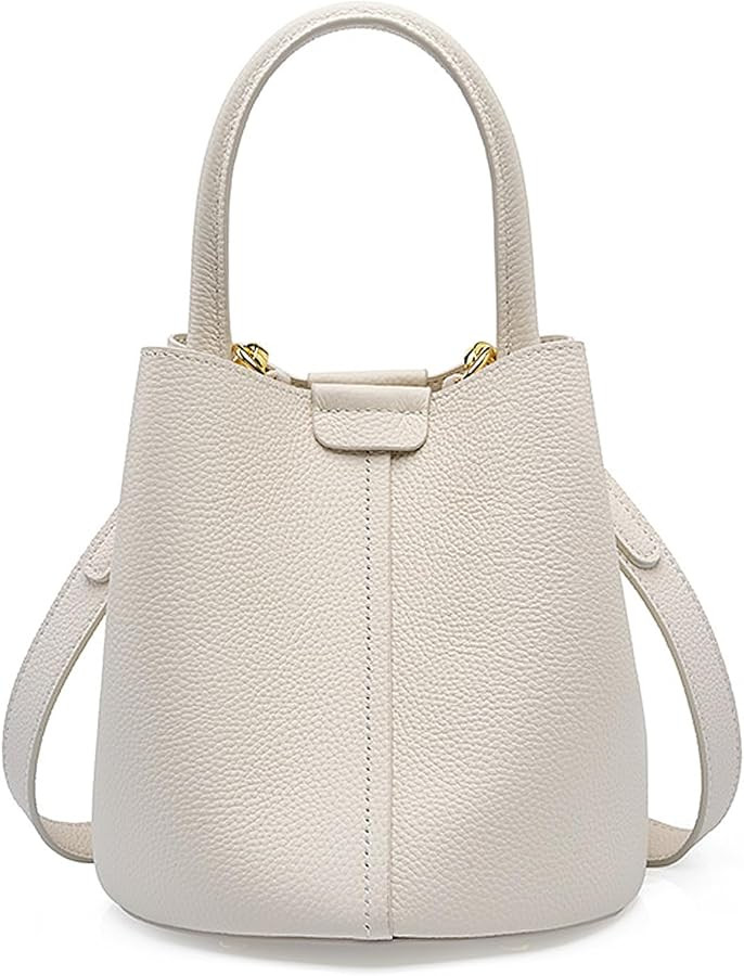 Bucket Bags for Women, Genuine Leather Crossbody Bags, Top-handle purses with an Adjustable Strap | Amazon (US)