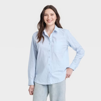 Women's Long Sleeve Collared Button-Down Shirt - Universal Thread™ | Target