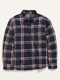 Plaid Flannel Utility Pocket Shirt for Boys | Old Navy (US)