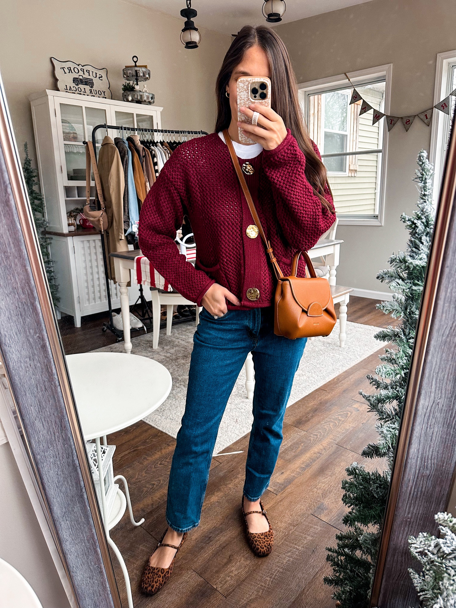 Amazon casual holiday look! 
Sweater small 
White tee small 
Jeans tts short 
Shoes tts 

#LTKHoliday #LTKStyleTip #LTKFindsUnder50