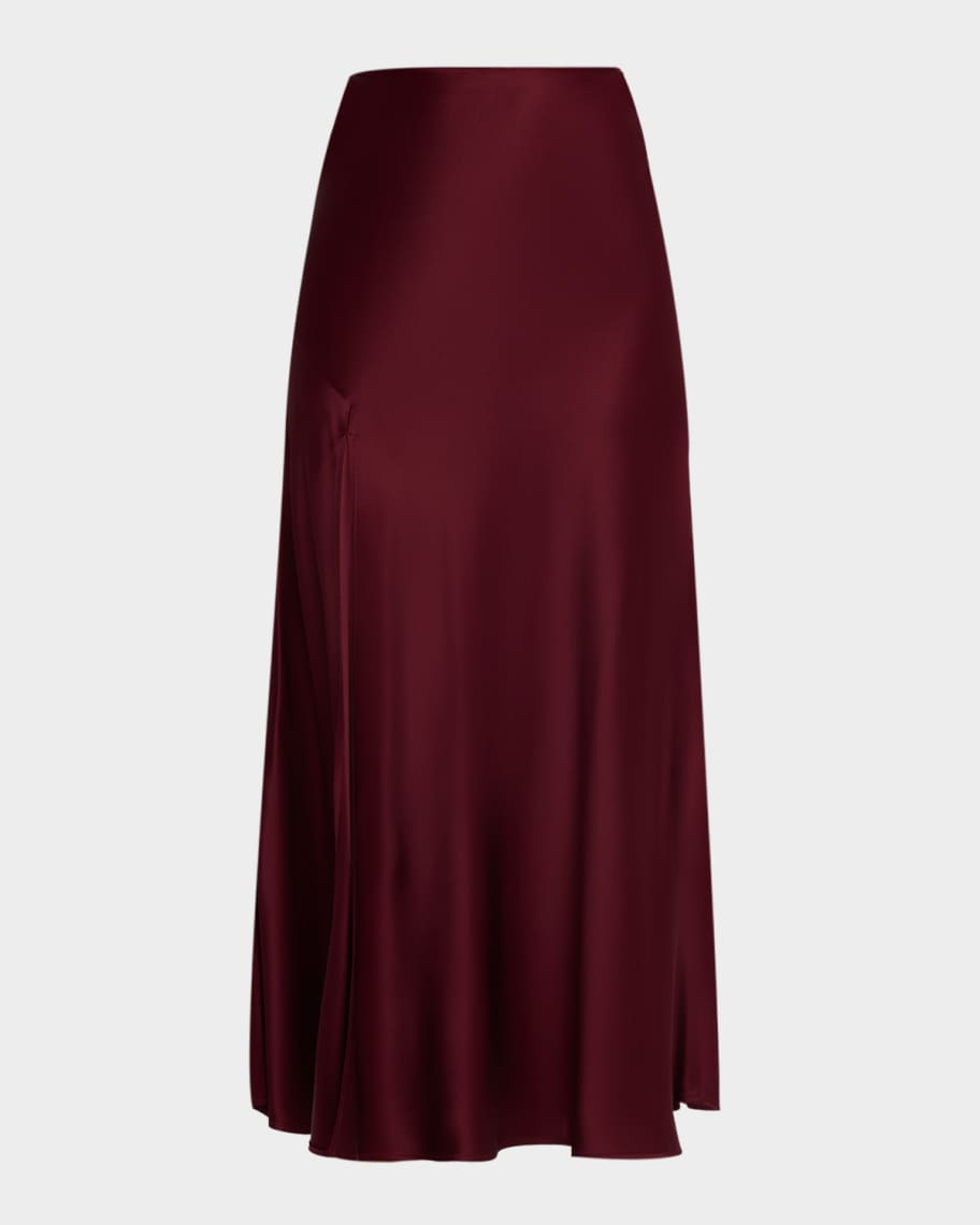 Satin Bias Midi Skirt | Neiman Marcus
