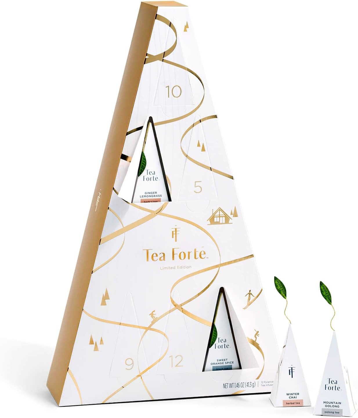 Tea Forte Winter Chalet Mini Advent Calendar, 12 Days of Cozy Holiday Tea Gift Set of 12 Infuser ... | Amazon (US)