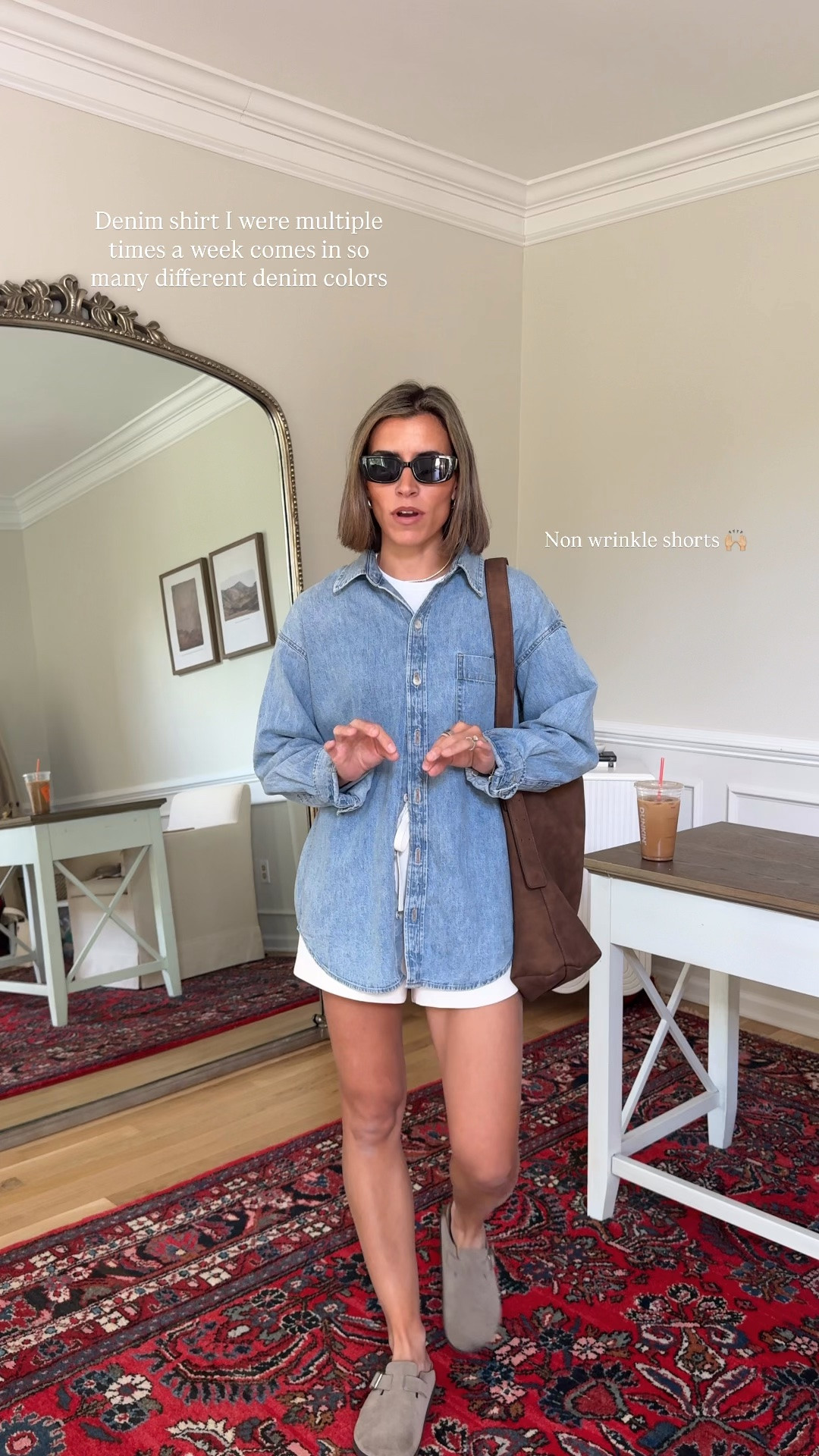 Aritzia sale 
Denim shirt XS 
Shorts size small

#LTKootd #LTKgrwm