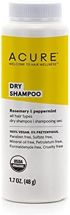 ACURE Dry Shampoo - All Hair Types | 100% Vegan | Certified Organic | Rosemary & Peppermint - Abs... | Amazon (US)