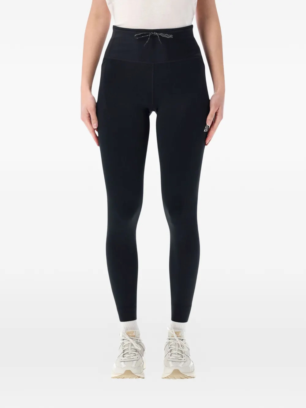 Nike drawstring leggings - Black | Farfetch Global