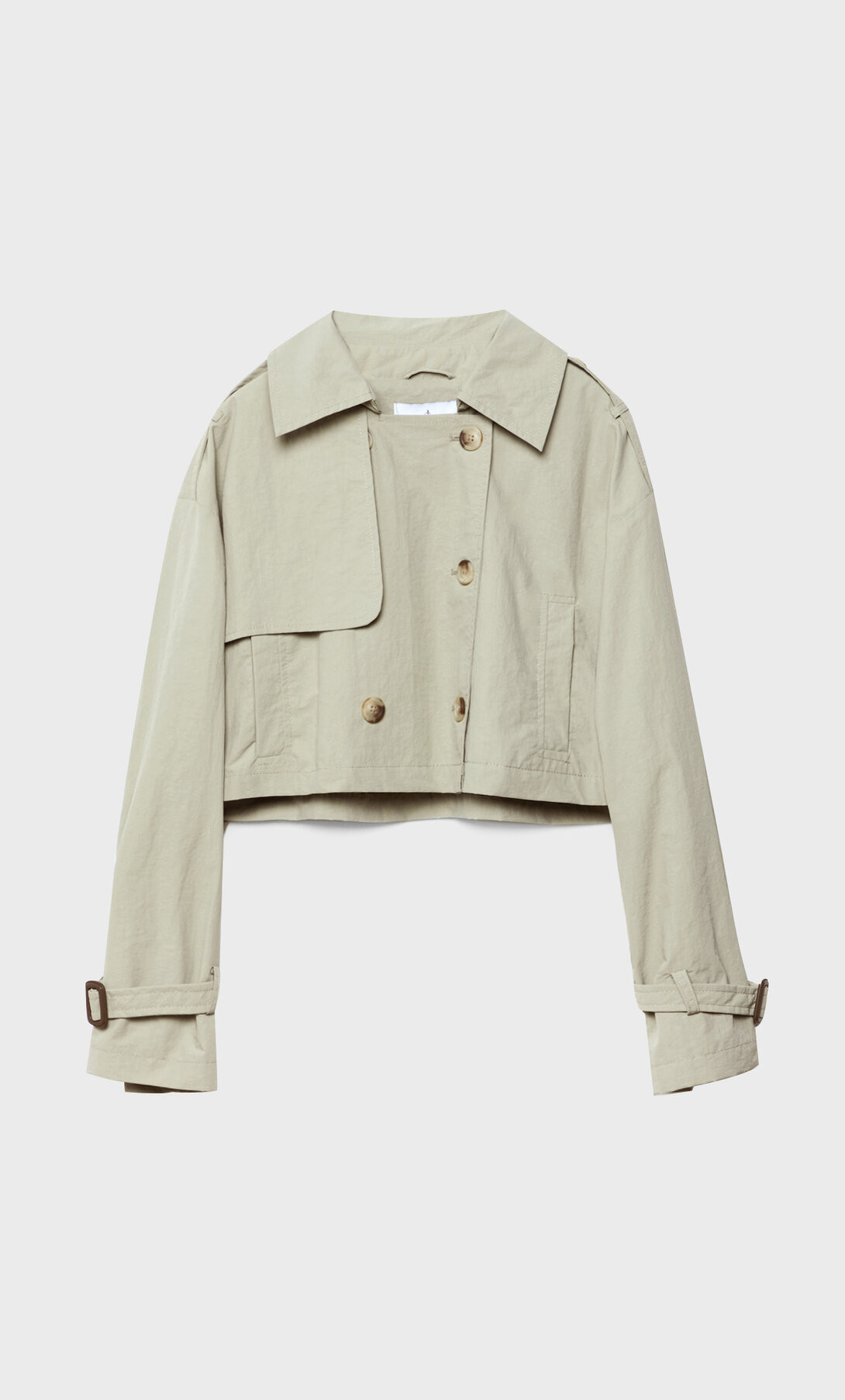 Short oversize trench coat with creased effect - Women's fashion | Stradivarius United Kingdom | Stradivarius (UK)