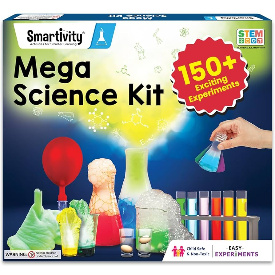 Smartivity Mega Science Kit 108 Mind-Blowing Chemistry Science Experiment Kit for Boys & Girls Ag... | Amazon (US)