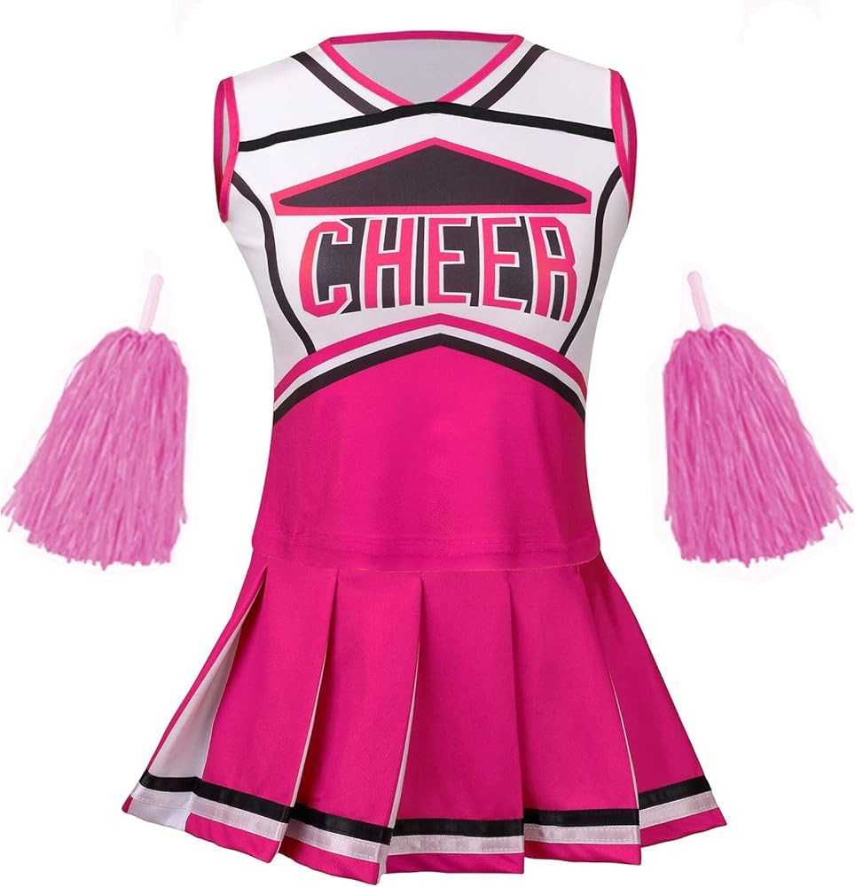 yolsun Cheerleader Costume for Girls, Kids Cheerleading outfit, High School Cheer leader Dress up... | Amazon (US)