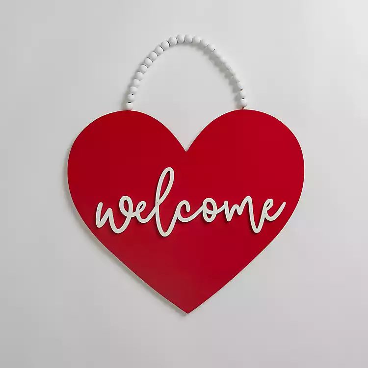 New! Welcome Heart Hanging Wall Plaque | Kirkland's Home