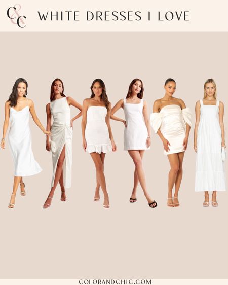 White dresses I love that are perfect for bridal, spring and more! So pretty with the different styles and textures 

#LTKstyletip #LTKSeasonal #LTKwedding