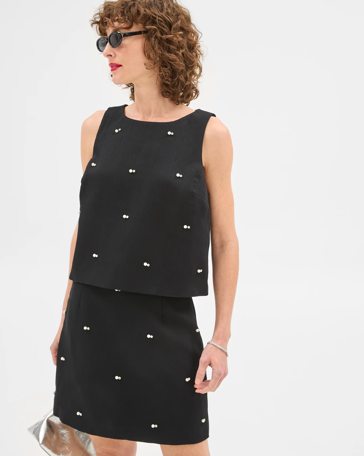 Jewel Detailed Mini Skirt - Preview - Black | Target AU