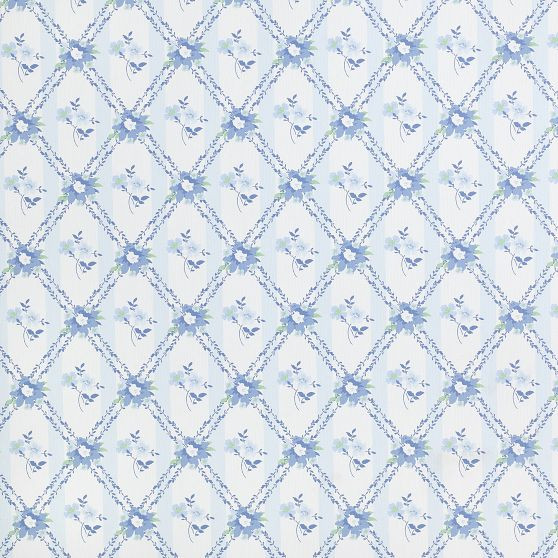 Hill House Home Blue Trellis Wallpaper | Pottery Barn Teen