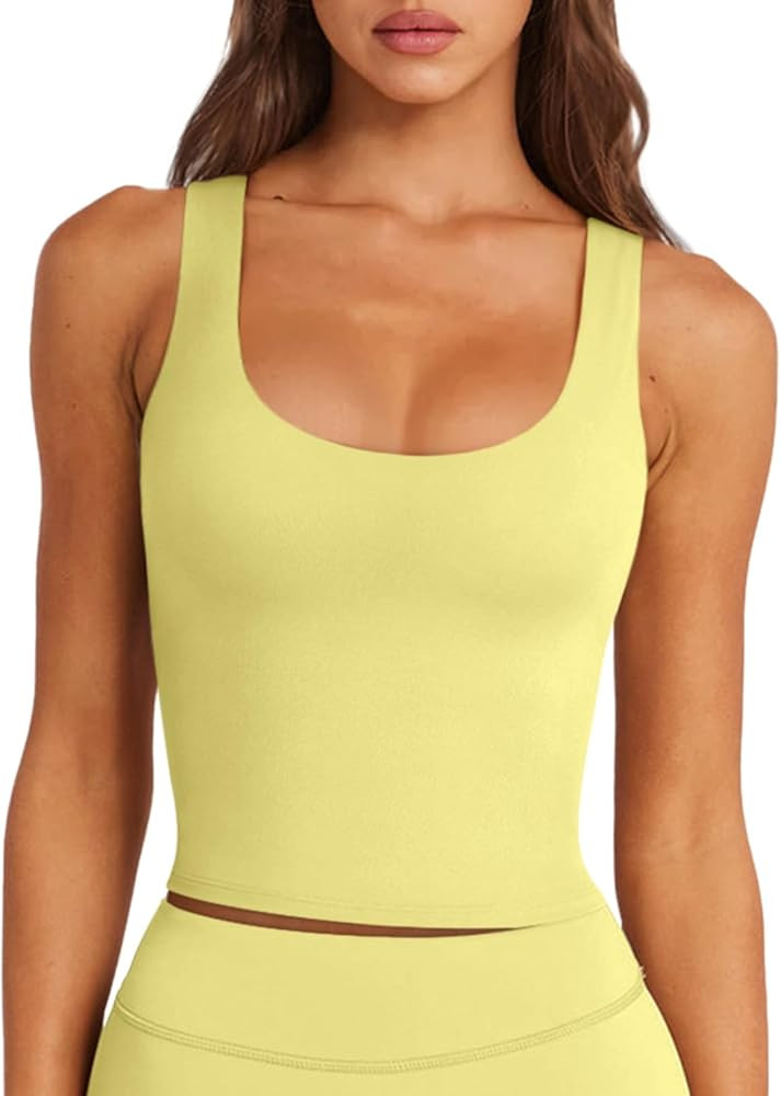 LASLULU Womens Sport Bras Long Line Workout Yoga Gym Athletic Tops Clothes Shirts Camisole Padded... | Amazon (US)