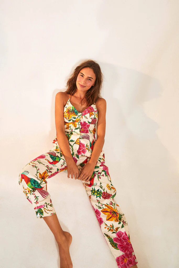TOUCANS GARDEN HALTER NECK JUMPSUIT | FarmRio (US)