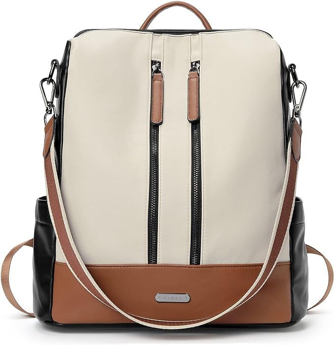 CLUCI Leather Backpack Purse for Women Convertible Large Travel Ladies Designer Fashion Casual Co... | Amazon (US)