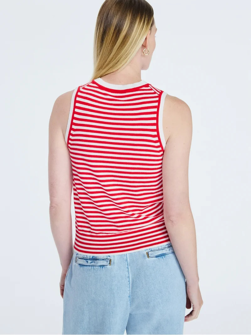 Free Assembly Women's Cozy Yarn Sleeveless Sweater Shell, Sizes XS-XXL | Walmart (US)