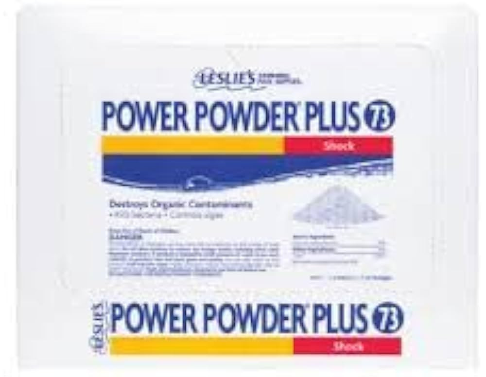 Leslie's Power Powder Plus Flagship Pool Shock and Super-Chlorinator, 1lb - 12 Pack | Amazon (US)