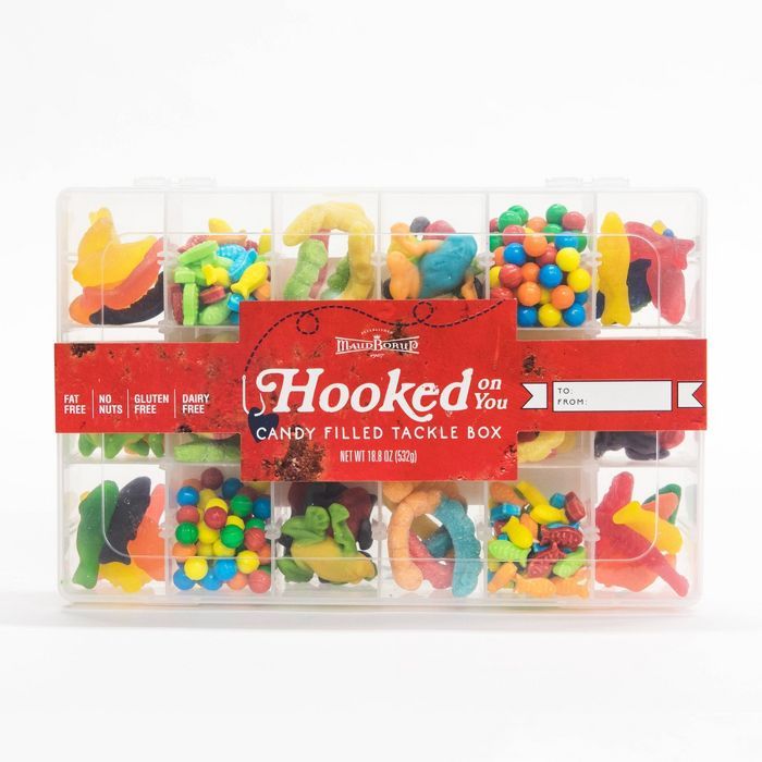 Maud Borup Valentine's Hooked on You Candy Filled Tackle Box - 18.8oz | Target