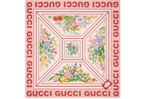 Floral print silk scarf | Gucci (US)