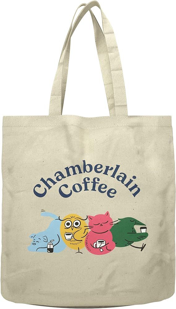 Chamberlain Coffee Shopping Tote - Tote Bag for Groceries, Books & School - Durable Reusable Cott... | Amazon (US)