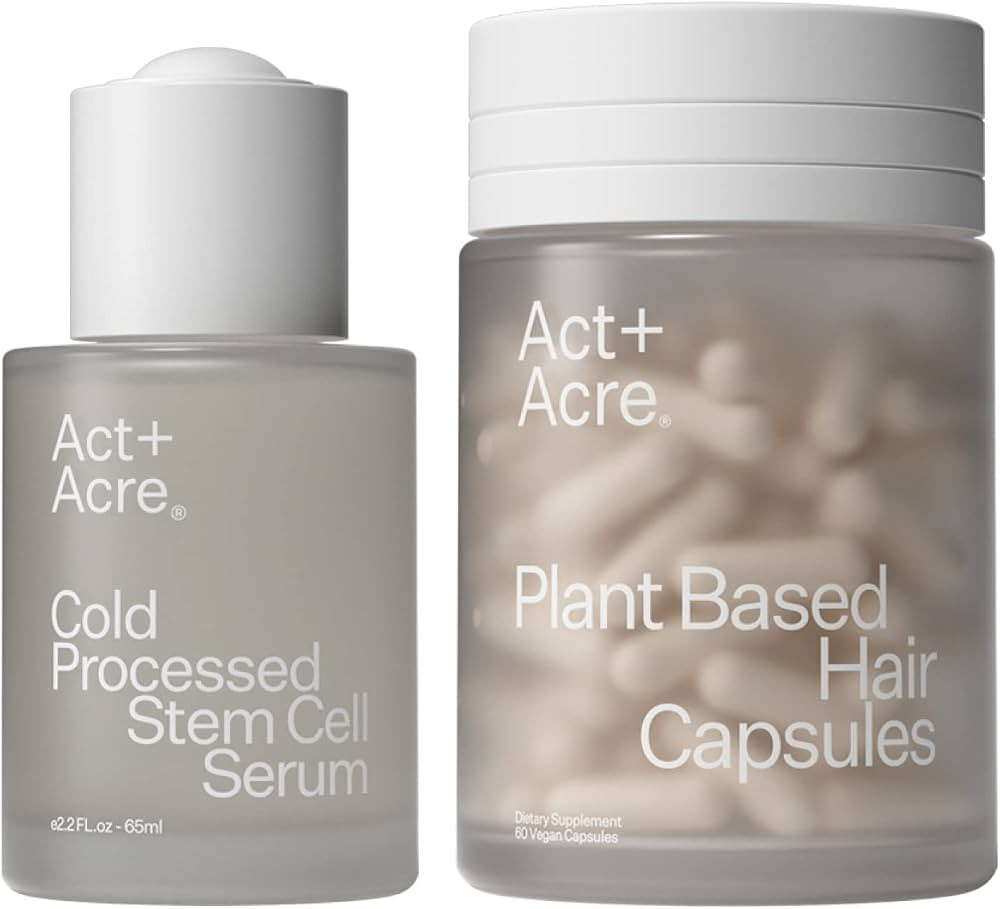 Act+Acre Cold Processed Stem Cell Scalp Serum and Thick and Full Hair Capsules - Promotes Thicker... | Amazon (US)