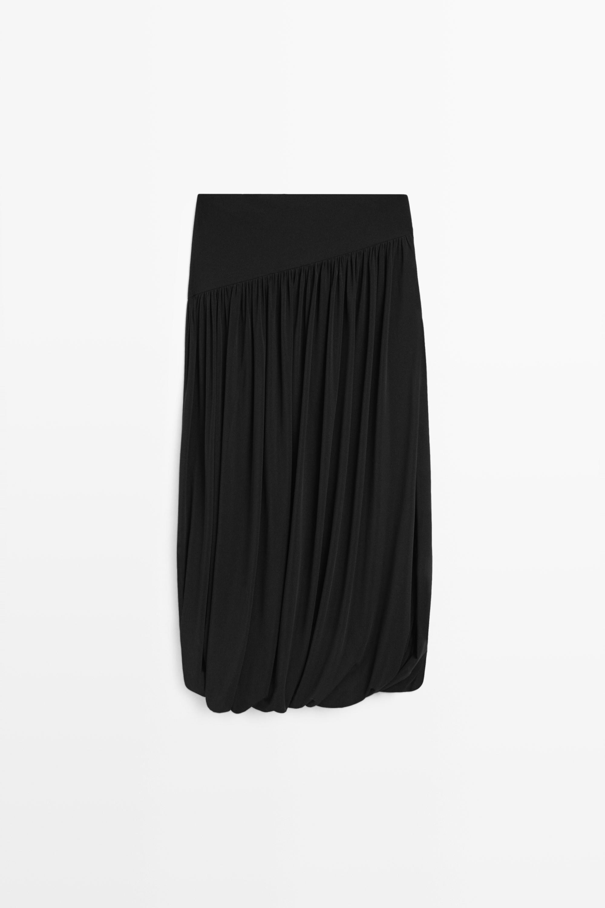 Balloon-effect flowing skirt | Massimo Dutti US