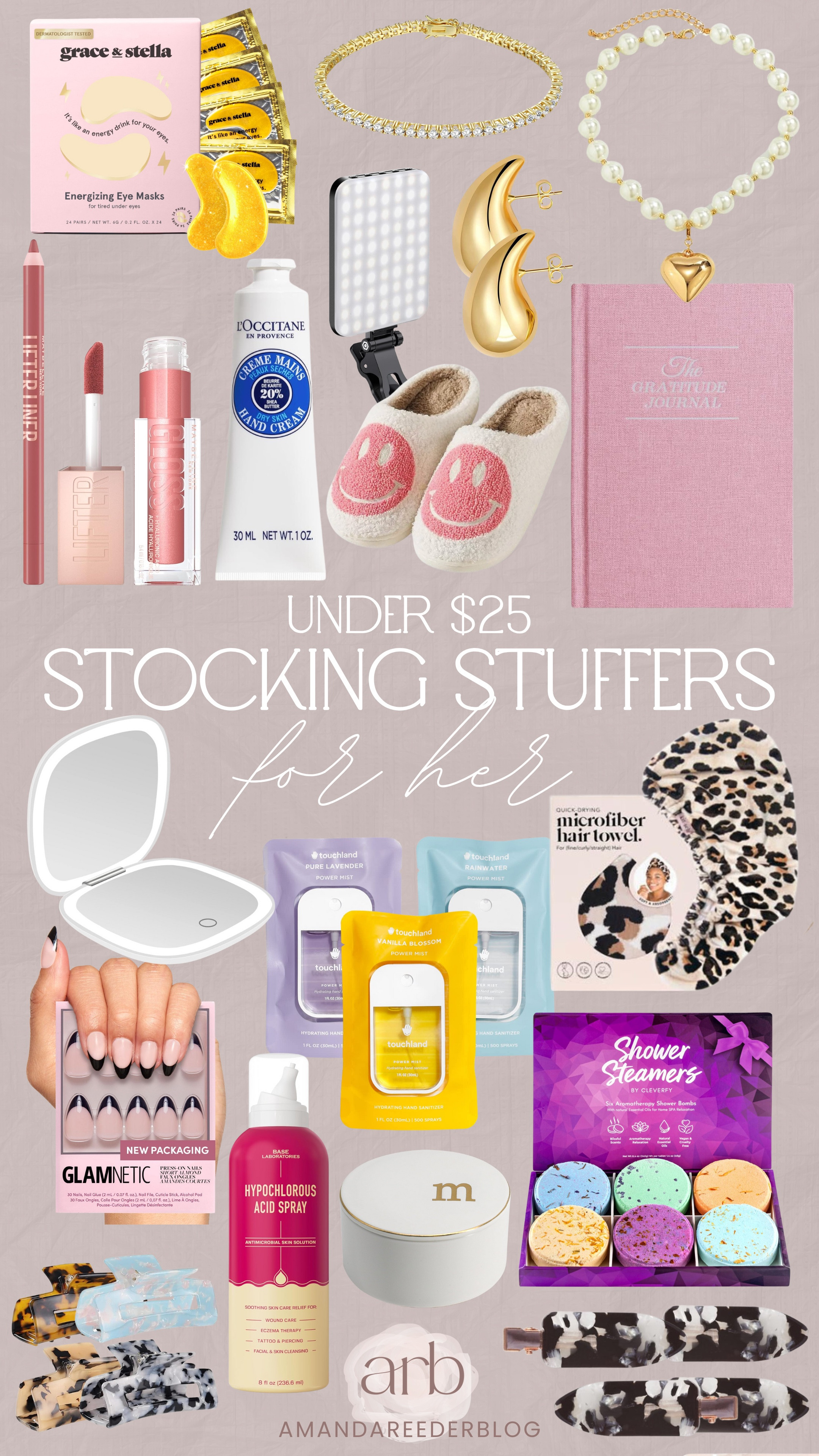 Stocking Stuffers for her! All under $25! 🩷 

stocking stuffers - gifts for her - christmas gift - gift guide - stocking fillers - jewelry - skincare - hair products 

#LTKGiftGuide #LTKHoliday