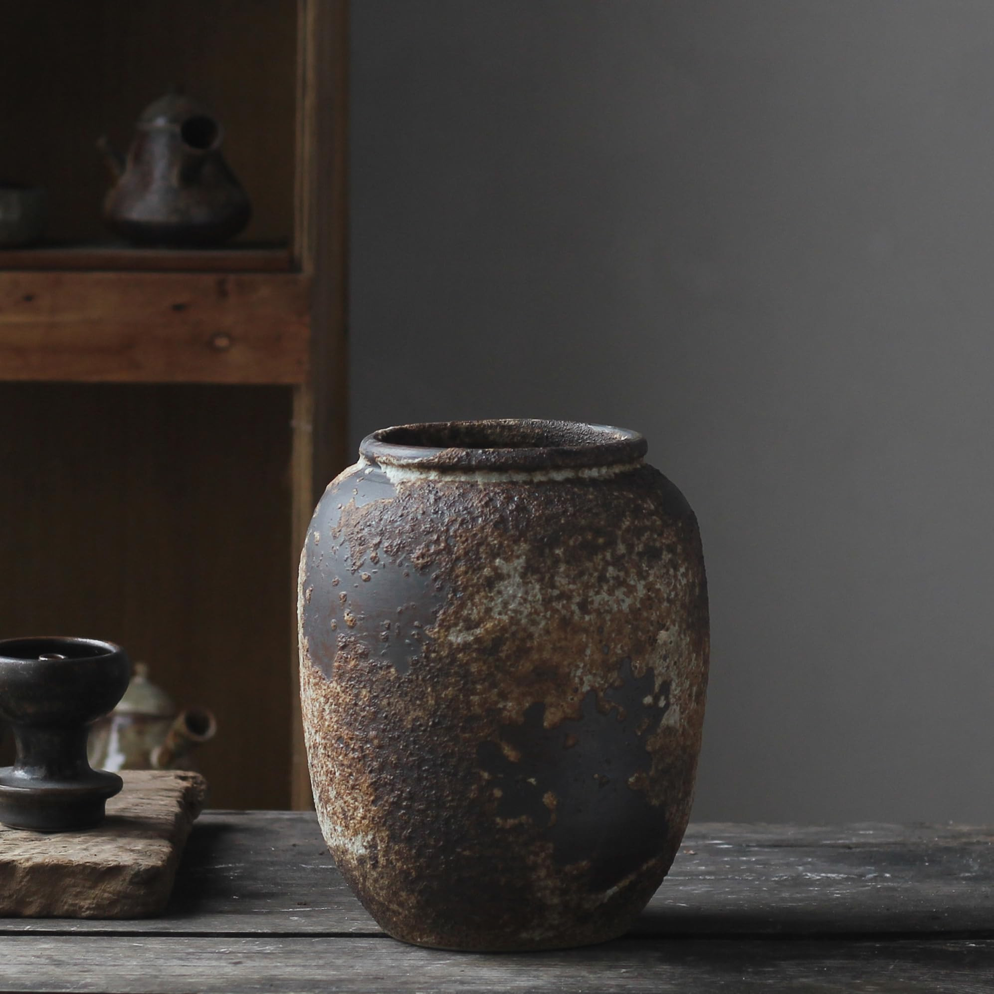 Denique Rustic Vase for Home Decor, Farmhouse Terracotta Vases, Large Ceramic Vase for Living Roo... | Amazon (US)