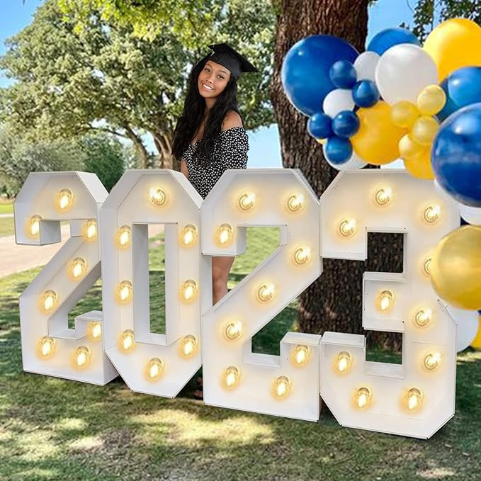 2023 Graduation Decorations - Large PRE-CUT 2023 Marquee Numbers Kit - Mosaic Foam Board Sign - C... | Amazon (US)