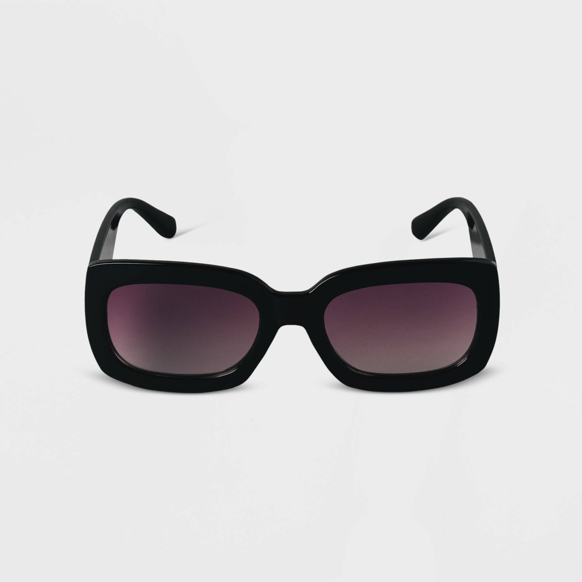 Women's Plastic Rectangle Sunglasses Black - A New Day™ | Target
