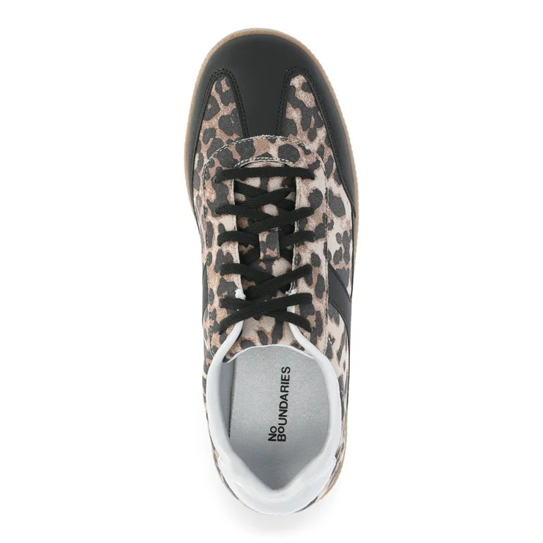 No Boundaries Women's Lace Up Sporty Sneakers, Wide Width Available | Walmart (US)