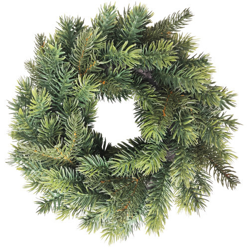 Green Pine Artificial Christmas Wreath, 11.75-Inch, Unlit | Christmas Central