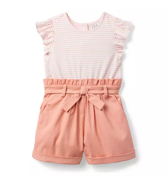 Striped Paperbag Waist Romper | Janie and Jack