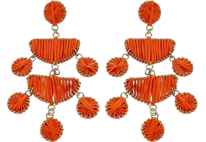 Panacea Rattan Geometric Drop Earrings | Nordstrom | Nordstrom