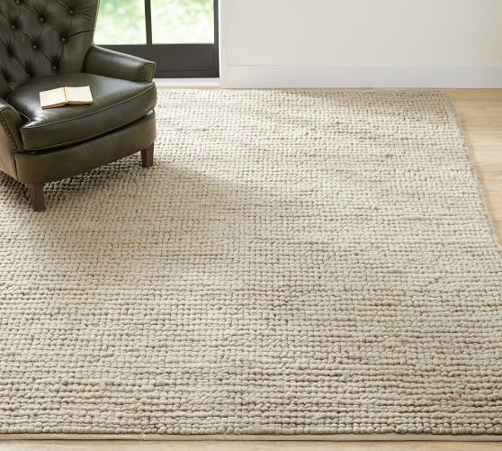 Chunky Looped Sweater Wool/Jute Rug | Pottery Barn (US)