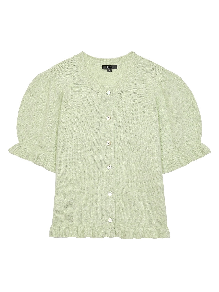 Women's Lora Ruffled Knit Crewneck Cardigan - Julep - Size Small | Saks Fifth Avenue