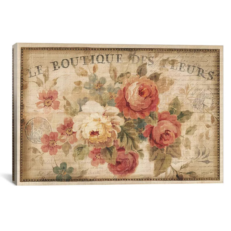 Parisian Flowers III by Danhui Nai Unframed Wall Canvas Print - iCanvas | Target