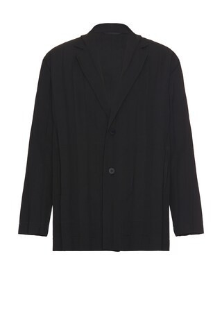 Homme Plisse Issey Miyake Edge Ensemble Blazer in Black - Black. Size 2 (also in 1, 3). | FWRD 