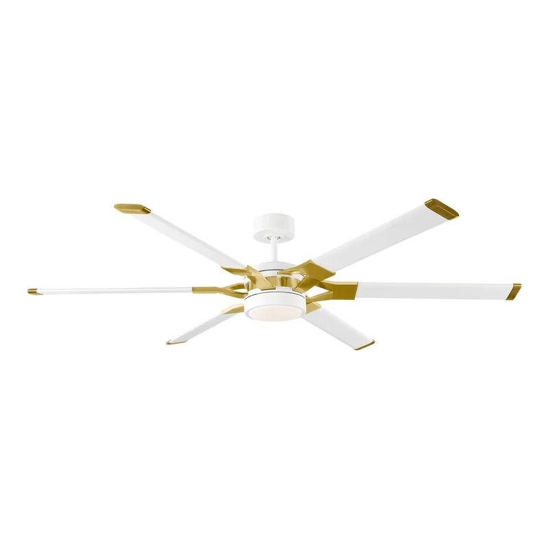 Penton 62" 6 - Blade LED Standard Ceiling Fan with Remote Control and Light Kit Included | Wayfair Professional