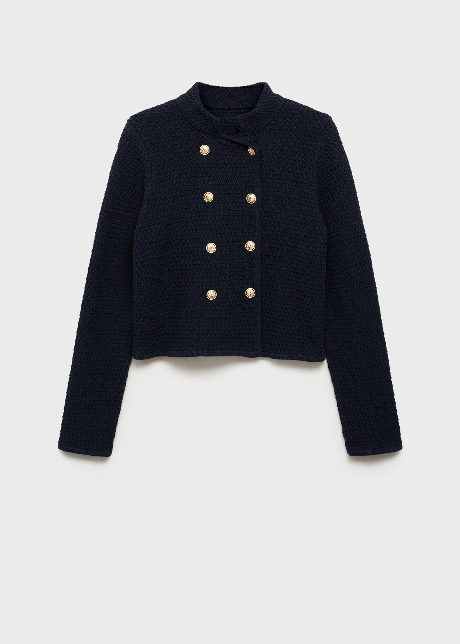 Double-breasted knitted jacket - Women | MANGO USA | Mango (US/MX/AU)