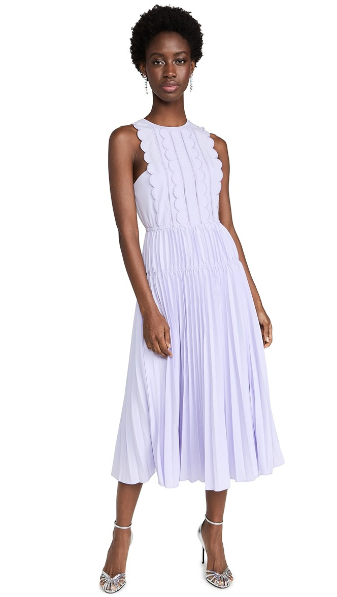 Scallop Detail Midi Dress | Shopbop