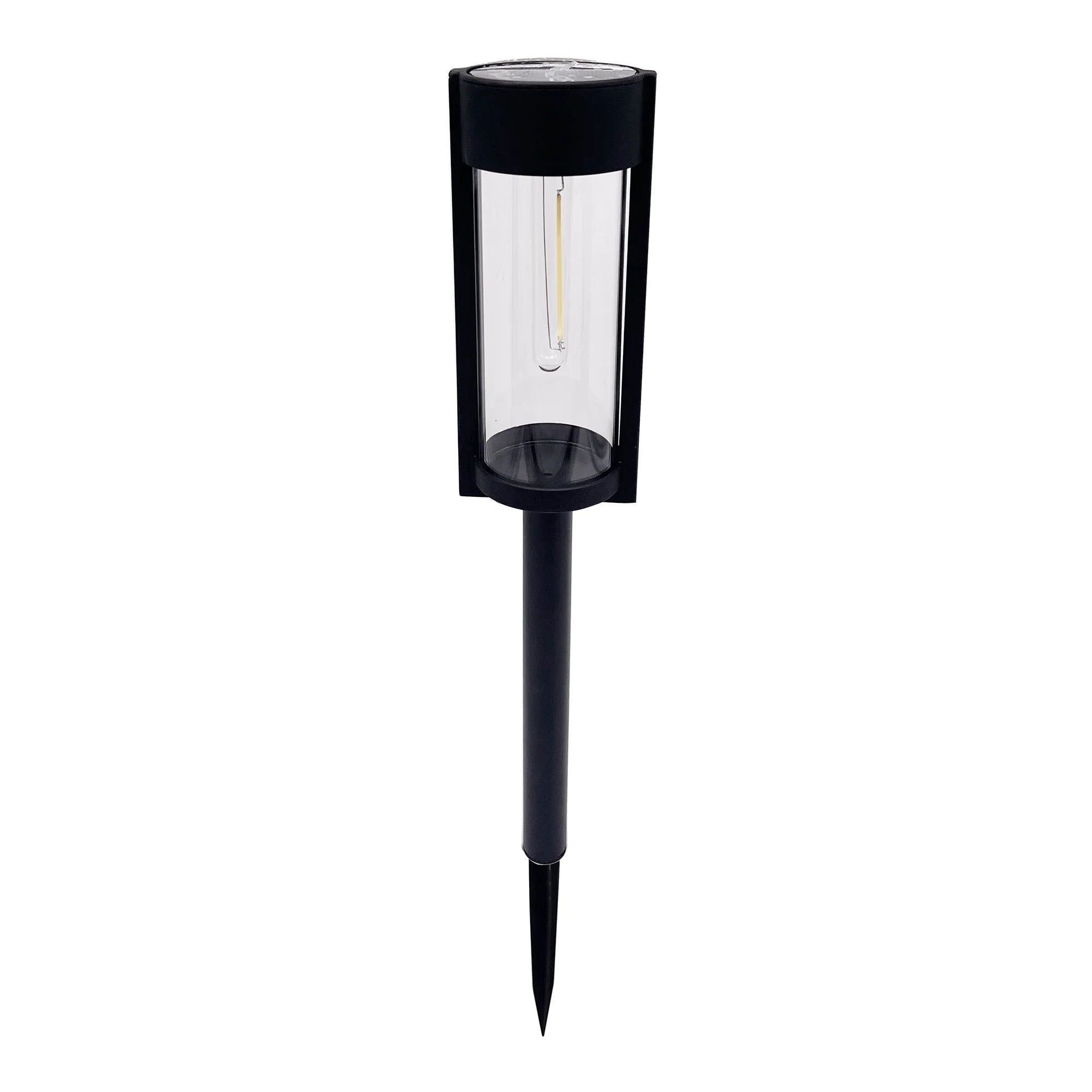 Better Homes & Gardens Wyatt Solar Powered Black LED Landscape Bollard Pathway Light, 15 Lumens | Walmart (US)