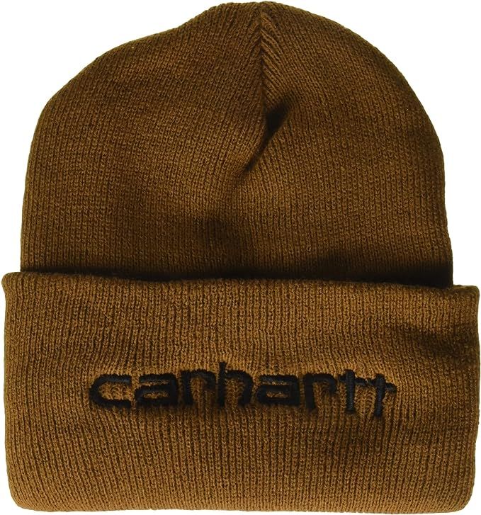 Carhartt Mens Knit Insulated Logo Graphic Cuffed Beanie | Amazon (US)
