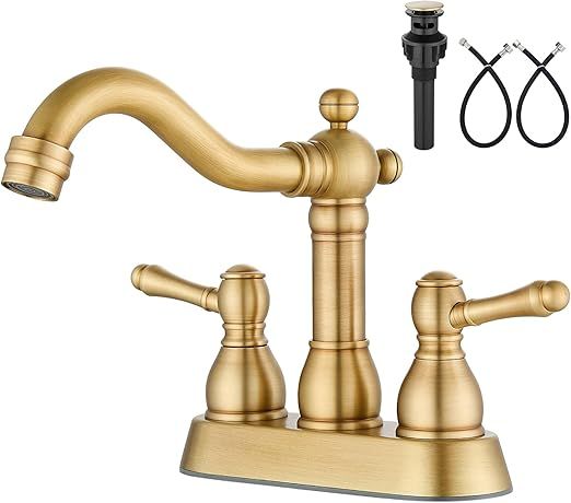 Aolemi 4 Inch Centerset Bathroom Sink Faucet Double Handle Two Hole Vintage RV Vanity Basin Lavat... | Amazon (US)