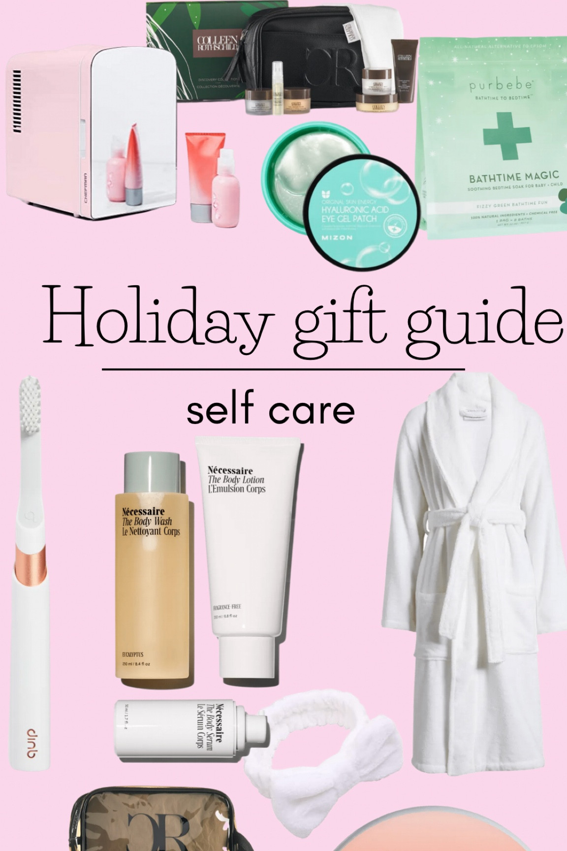Holiday gift guide - self care 
Eye patches, Colleen Rothschild gift sets, electric toothbrush, robe, bath salts, hatch, body wash, beauty products 

#LTKbeauty #LTKGiftGuide #LTKHoliday