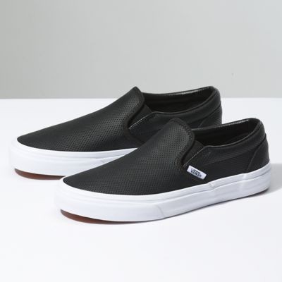 Vans Shoes Perf Leather Slip-On (Black) | Vans (US)
