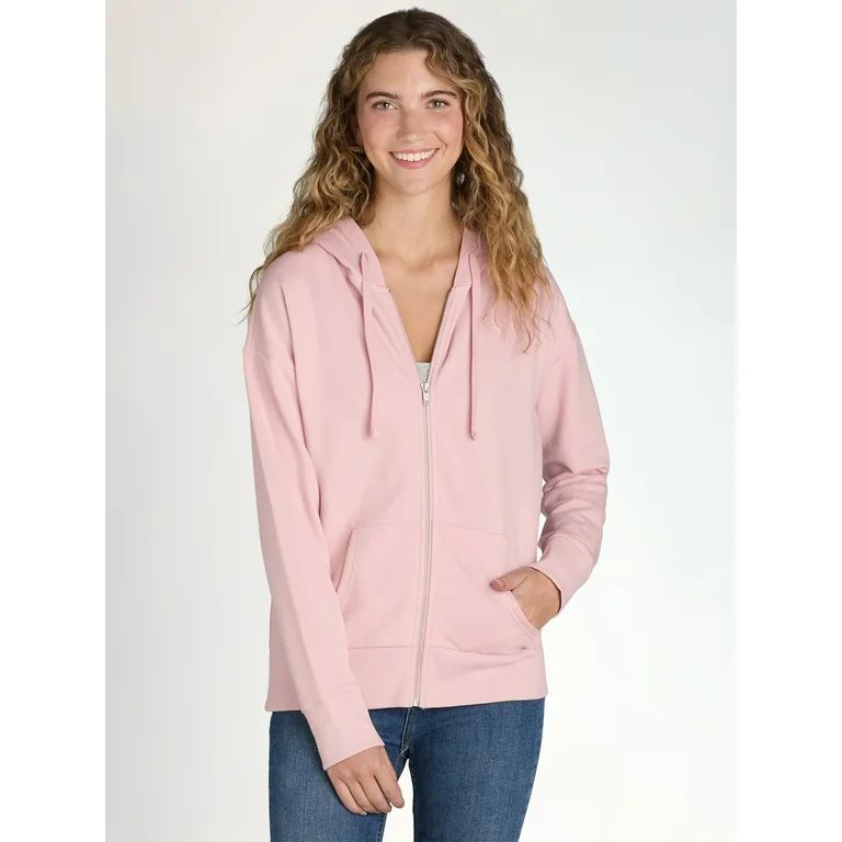 Time and Tru Women’s Zip Up Fleece Hoodie Jacket, Sizes XS-XXXL | Walmart (US)