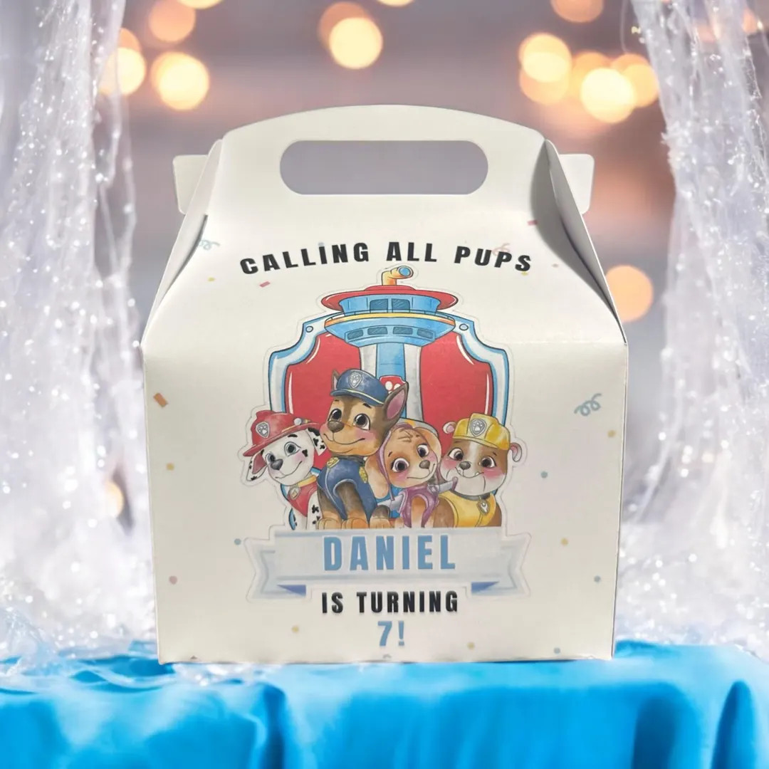 Paw Petrol Birthday Personalized Paw Patrol Birthday Favor Box Birthday Party Gift Bag - Etsy | Etsy (US)
