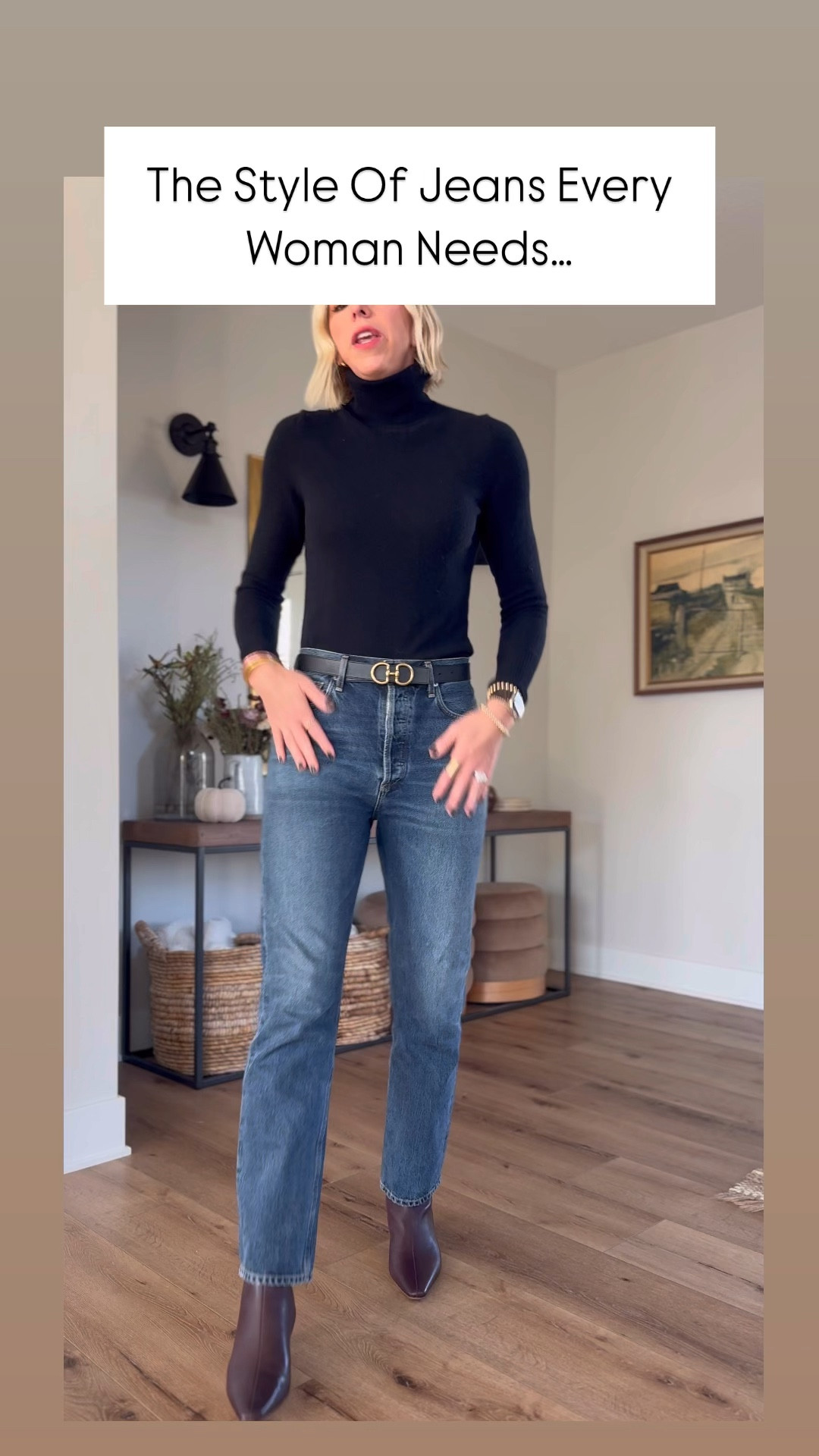 If you have one pair of jeans in your closet, start with a pair or straight leg jeans in a darker wash! Easy to dress up & pairs with any style of shoes+ boots 
This cashmere sweater has been a top seller in 2024

#LTKStyleTip #LTKOver40 #LTKWatchNow